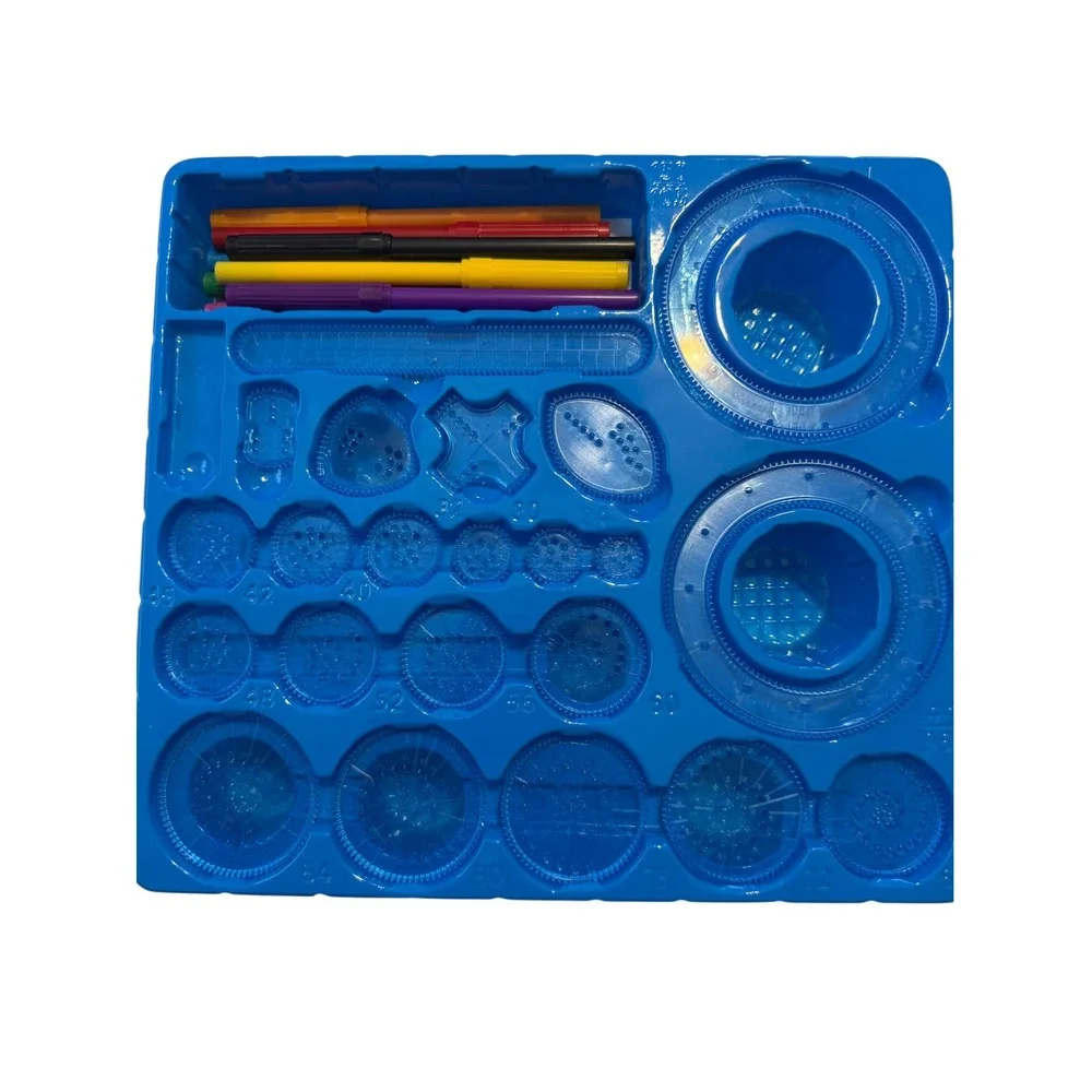 Original Spirograph 30+ Piece Drawing Set with Markers and Design Guide
